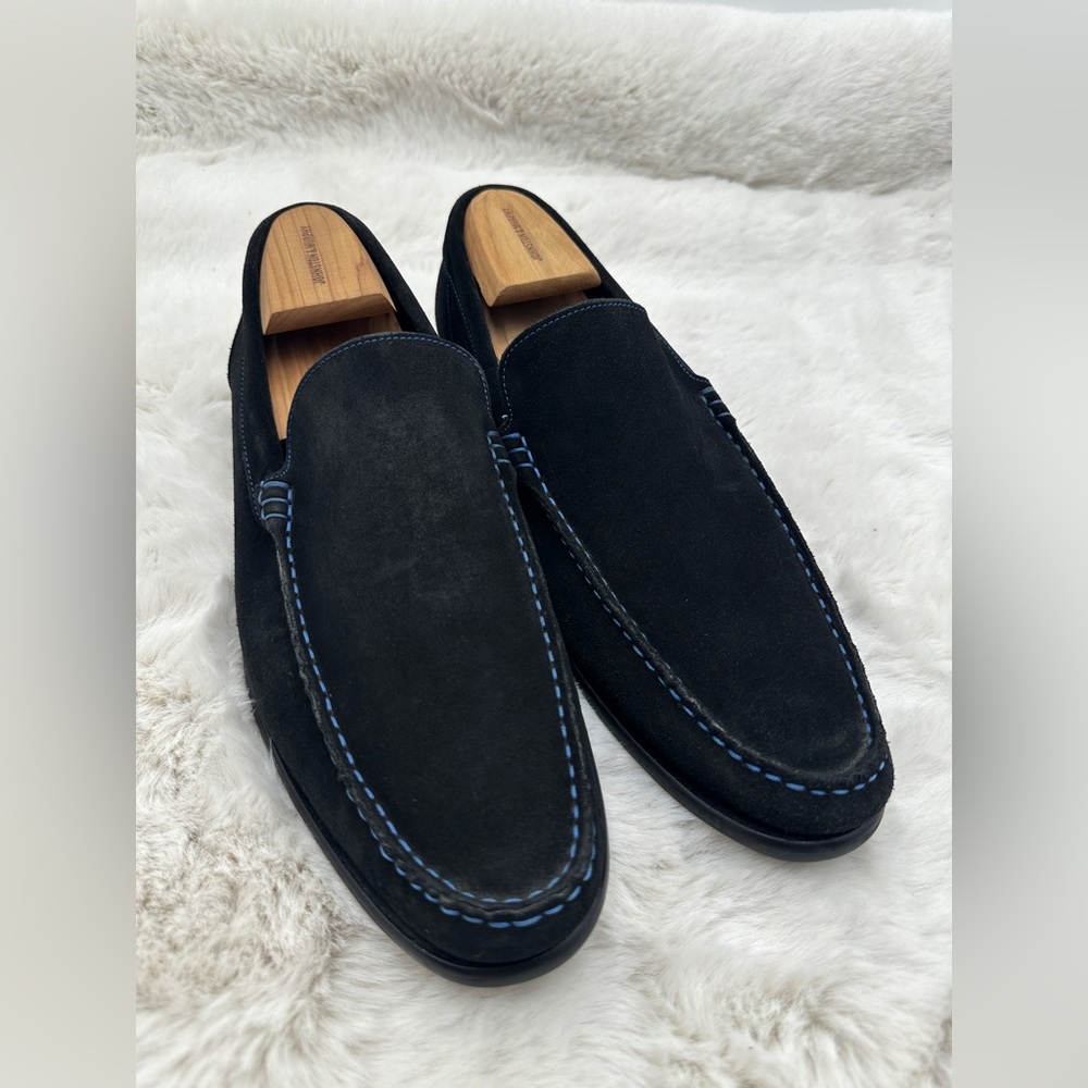 To Boot New York Adam Derrick Blue‎ suede leather loafers shoes Size US 11